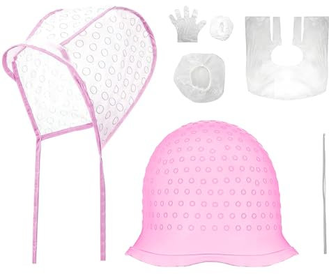 Cuffia per Meches Cuffia Meches per Tintura Colorazione Cuffia Meches Comodo e Morbido Lavabile Riutilizzabile Adatto per Colpi di Sole e Tinture Fai Da Te