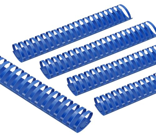 PATIKIL 51mm 2 Plastic Binding Combs 21 Rings Comb Binding Spines 10Pcs | 450 Sheet Capacity Letter Size for Binding Paper Sheets Notebook Calendar Picture Album, Blue