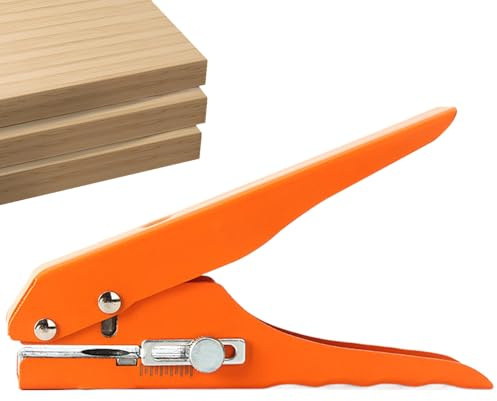 SVCEQZE Punch de orificio de tapa del tornillo, perforación de un agujero,Single Hole Punch Heshy Duty | Herramienta de carpintería de mano ajustable 8 mm Alicates para tarjetas de papel y película