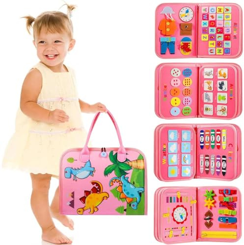 IZDUDO Busy Board Montessori, Planche Activité Tableau Sensoriel, Livre Jouet de Développement Motricité Fine & Éducation Préscolaire, Jeux Educatif pour Garcon Fille#2