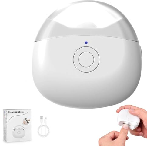 Electric Nail Clippers,Rechargeable Electric Nail Trimmer with LED Light, Chip Storage and 2 Speeds ,Electric Toenail & Fingernail For Thick Trimmer Grinder for Children, Adults, Elderly.