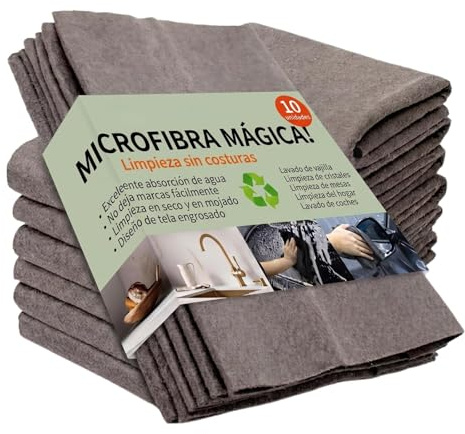 Antonio HeratoMagic Cloth, Paño Mágico Antonio herato, paños de Limpieza de Microfibra 10 Unidades 30x40cm, bayetas Reutilizables Multiusos Ultra absorbentes sin Pelusas para hogar Cocina Cristales
