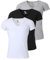Young & Rich Herren Uni T-Shirt mit extra tiefem V-Ausschnitt Slimfit Stretch Dehnbare Passform einfarbiges Basic Shirt - 3er Pack, Grösse:S, Farbe:Weiß/Schwarz/Grau