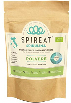 Polvere di Spirulina Pura confezione da 50 grammi - Italiana - Biologica - macinazione lenta - ricca di vitamine e minerali - antiossidante - alto contenuto proteico