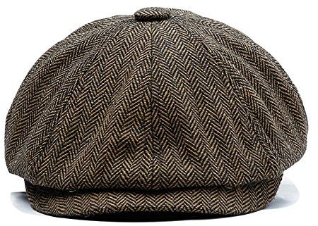 Ueither Unisex Schiebermütze Gatsby Schirmmütze 8 teilig Barett Cap Newsboy Flat Cap