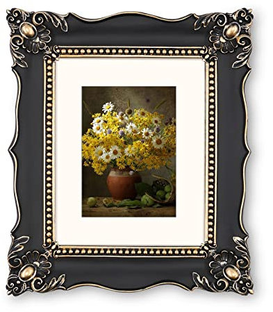 SIMON'S SHOP Cadre photo 20,3 x 25,4 cm avec passe-partout pour photo 12,7 x 17,8 cm, cadre vintage pour œuvre d'art et point de croix