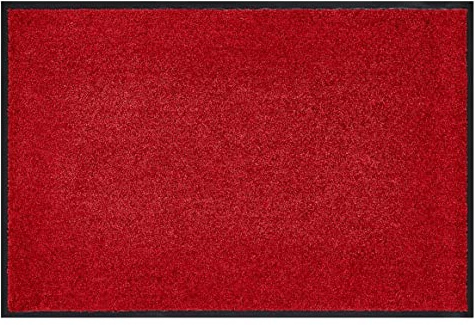 andiamo Premium dörrmatta Wash & Clean – hållbar smutsfångande matta husingång – som dörrmatta inomhus eller som dörrmatta utomhus – absorberande fotskrapa 60 x 90 cm röd
