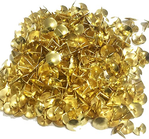 200pcs Push Pins Gold, Brass Head Drawing Pins, Push Pins, Thumb Tacks for Map, Office, School, Bulletin Board, Decoration