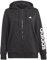 adidas Damen Essentials Linear Full-Zip French Terry Hoodie (Plus Size), Black/White, XL Plus