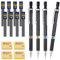 JIANTA Druckbleistifte Set, 4 Stück Bleistifte mit Integriertem Radiergummi, 0,3 0,5 0,7 0,9 mm, Mechanical Pencil mit 8 Dosen Bleistiftminen und 4 Radiergummis, für Schule Schreiben Skizzieren