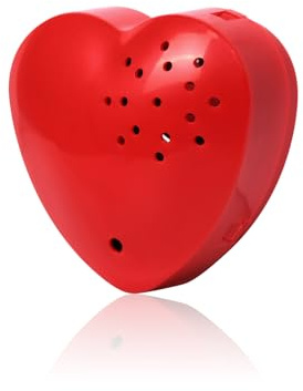 Pumwoy Grabadora de Voz en Forma de Corazón, Caja Voz para Hablar 30 Segundos, Caja De Voz De Juguete Grabadora de Voz para Animales de Peluche, Grabación de Voz Personalizada DIY