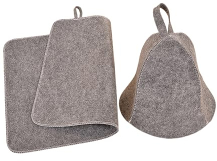 Wool Felt Sauna Set Hat Russian Pad Breathable Bath Shower Men Women Protective Hair Bathroom Accessories