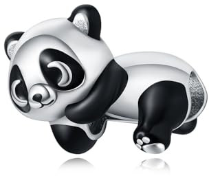 PANPOKI Beads Charms Anhänger 925 Sterling Silber Pendant für Europäische Armbänder und Halsketten Armband Anhänger & Beads für Damen (A-Niedlicher Panda)