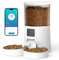 Tieker Automatic Cat Feeder, WiFi Smart Cat Feeder Automatic, with 10s Voice Recording and Timer, Food Dispenser with Stainless Steel Bowl for 2 Cats, 4 Meals Daily, Pet Feeder for Cats