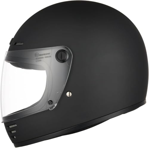 CASCO INTEGRALE RETRO' VINTAGE CUSTOM ORIGINE OMEGA NERO OPACO L 59/60