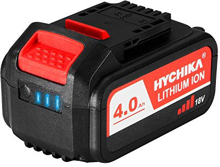 HYCHIKA 18V Batteria Ricaricabile, 4.0Ah Batteria di Ricambio, per HYCHIKA 18V Sega a Gattuccio