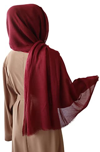 New Ultra-Light Breathable Super Soft Cotton Hijab - For Occasional & Every Day Wear Extremely Easy to Style & Ideal for All Seasons