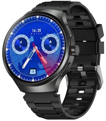Reloj VP50 5G para hombre, chip de actualización, SIM 4G+128GB, Android 10, cámara giratoria de 180°, WiFi, GPS, pantalla 1.75 pulgadas (negro, 4GB 128GB)