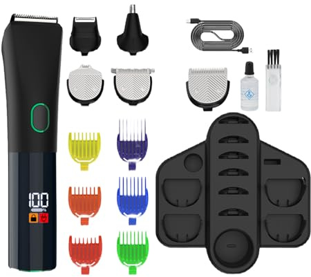 Recortadora inalámbrica para hombres, barba de los hombres Trimmer,Mens Electric Beard Trimmer Kit | USB -recargable kit de cuidado impermeable, equipo de afeitar eléctrico para afeitar el bigote de