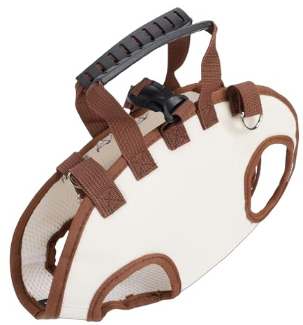 Cosiki Harnais Robuste pour Chien, Sac de Transport pour Animaux de Compagnie avec Laisse, Bandoulière Réglable, capacité Spacieuse, pour Petits Animaux de Compagnie, Matériau en Nylon Gris (S)