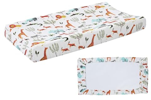 Pannolino – Filato di cotone 80 x 40 x 13 cm | Copertura per fasciatoio | Copertura morbida e resistente impermeabile per cambio pannolini, uso asilo, viaggi e uso quotidiano