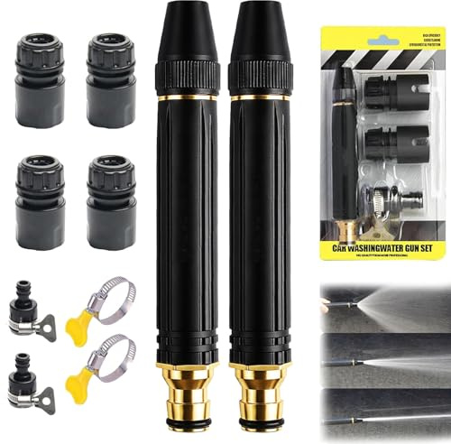 Boquilla de Agua de Alta Presion, Boquilla Manguera Alta Presion, Pistola de Agua de Alta PresióN para Regar Plantas Y Vegetales Y Lavado de Autos, Limpieza de Patio (A 2SET)