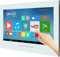 Haocrown 22 Inch Waterproof Bathroom TV with Smart Touch Screen White, Built-in Updated Android 11.0 System Full HD 1080P Brightness 500 Wi-Fi Bluetooth Freeview Satellite Tuners (8GB+64GB, 2023)