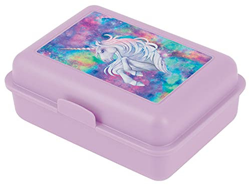 Baagl Boîte à goûter pour enfants avec compartiments - Boîte à goûter avec séparateur pour l'école et le jardin d'enfants - Lunchbox avec compartiments pour les filles (Unicorn)