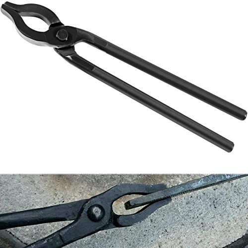 0004930-300 Blacksmiths' Tongs Perfect for Beginner or Professional Blacksmiths to Work on Welding Bench, Mandrel Jaw Blacksmithing Forge Tongs for Holding Hot Steel Firmly