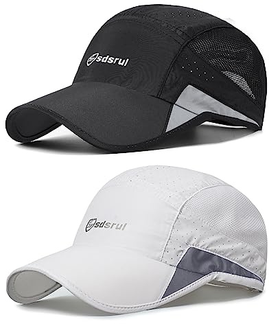 AYPOW Casquette de Baseball Homme, 2 Paquets de Casquettes Soleil Respirantes LéGèRes SéChage Rapide, Chapeau D'éTé Maille RéGlable pour Le Sport ExtéRieur Course à Pied Le Golf Les Loisirs Randonnee