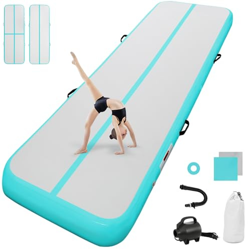 Inflatable Tumbling Gym Mat 10cm/20cm high 2M/3/4M/5M/6M/7M/8M/9M/10M/11M/12M Inflatable Air Gymnastics Mat Training Mats Gymnastics tumbling mat with Air Pump