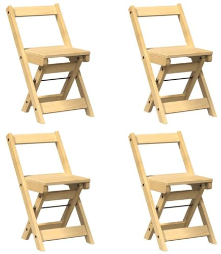 Chaises à manger pliables lot de 4 Corona bois massif de pin