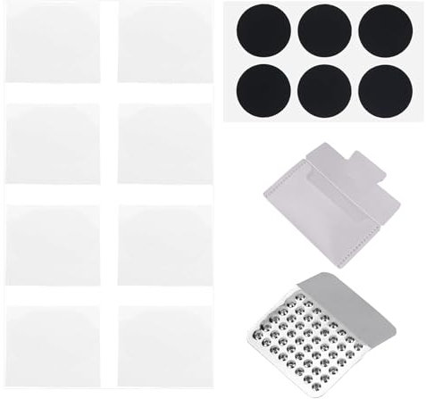 15 Stücke Fahrrad Reparatur Patches, Selbstklebende Fahrradreifen-Reparatur-Patches, Gummi Fahrrad Flicken Fahrrad Flickzeug, Leimlose Patches Fahrrad Reifen Flickzeug Set für Rennrad, Mountainbike