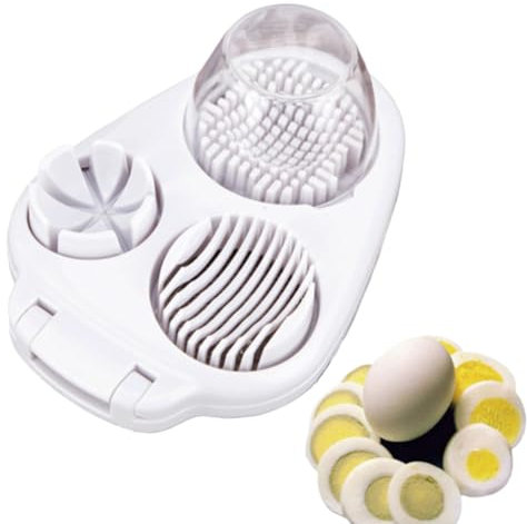 Cortador de huevos para huevos duros, picador de huevos de alta resistencia, batidor de champiñones, alambre de acero inoxidable, herramienta picadora de cocina | Cortador de mozzarella de metal, proc