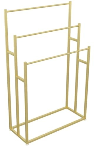 HCZKIUJY Toallero Independiente para Mantas, toallero para baño, toallero Independiente de 3 Niveles, Estante Grande para Toallas de Piscina, Soporte para Toallas para Exteriores, toallero Negro