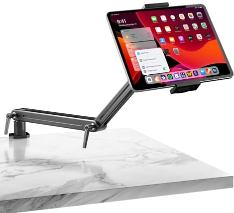 Feising Supporto Tablet Da Tavolo - Porta iPad in Alluminio con Regolazioni 360°, Compatibile 4.7-15.6 Pollici, Porta Tablet Da Letto (15.6IN)