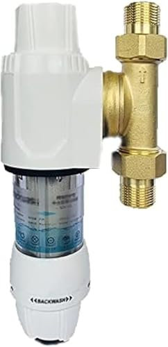 Préfiltre à Eau - Filtres à Eau De Rechange sous L’évier, Préfiltre Universel en Laiton De Lavage à Contre-Courant - Purificateur D’Eau en A, White, 32mm-6 points-3/4 inch