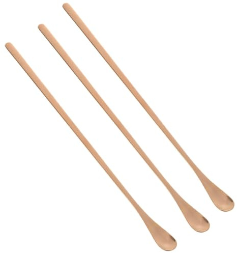 BESPORTBLE Lot de 3 Cuillères pour Reptiles en Acier Inoxydable Manche Ergonomique Portable, Outil Pratique pour Alimenter Lézards et Petits Animaux Lors du Repas
