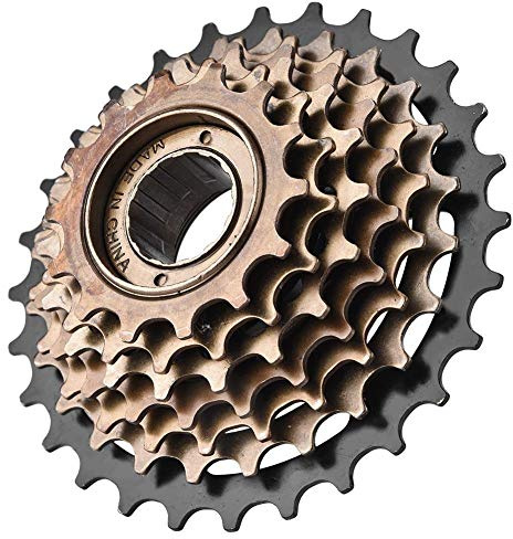 Maxmartt Cassette Flywheel, 7 Speed Bike Cassette, 14T-28T Bike Rear Multistage Flywheel,Bicycle Freewheel Cassette Sprocket 7 Speed Mountain Bike Replacement Accessory