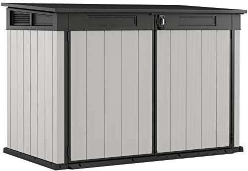 Ondis24 Keter Mülltonnenbox, inklusive Schloss, Müllbox 2020L, 3x240L Mülltonnen, Fahrräder, Gartengeräte, Gartenbox belüftet, Gerätebox & Mülltonnenverkleidung (XXL Premier)