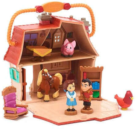 Disney Store Offizielles Belle Landhaus Spielset, 10-teilig, Die Schöne und das Biest, Disney Animators' Collection Littles, Mit Belle und Gaston – Geeignet ab 3 Jahren