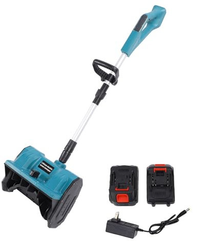 Uteplats Sladdlös Elektrisk Snöskyffel, Robust Skärare, Kraftfull Motor, 12,5 Tum Bredd, 26 Fot Kast, 2 Batterier, Laddare (EU-)
