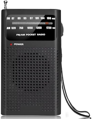 Premes - Bärbar nödradio - svart - AM/FM - Batteridriven - Hörlursuttag - Bärbar Radio - Världsradio - Nödpaket måste ha - Fickradio - För Katastrofer - Liten - Transistorradio