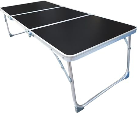 Campingbord fällbord trädgårdsbord arbetsbord balkongbord vikbord, vikbart lätt aluminiumlegering med bärhandtag, 91,5 × 40,5 × 27 cm
