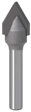 Fraise à rainurer en V à 60 degrés, tige de 6 mm, 1/4 po, gravure CNC, carbure, rainurage en V, fraise à bois(6.35mm)