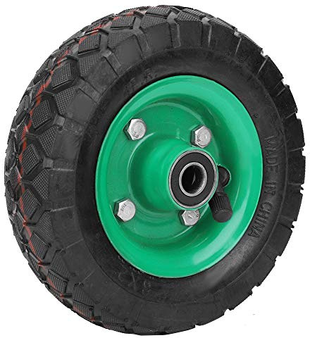 YWBL-WH 150 mm Gummihjul för Verktygsvagn, 250 kg Lastkapacitet 6-tums Hjul med Glidfria Mönster, Inbyggda Lager, Uppblåsbara Hjul för Bärgningsvagnar