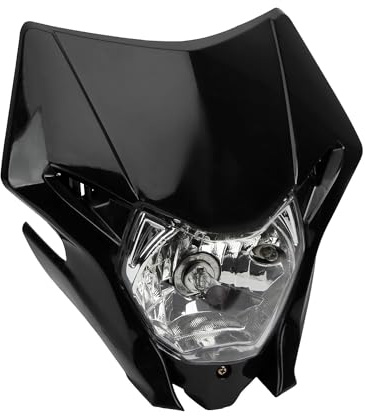 Faros Delanteros Moto Placa Faro Delantero Motocicleta Motocross para CRF150L 150R 150F 230L 250L 250X 250M 300 450L 450X 450RL Faros Auxiliares Moto(Negro)