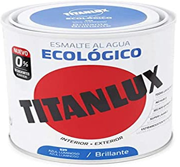 Titanlux - Esmalte Agua Ecologico Brillante, Azul, 750ML (ref. 00T053934)