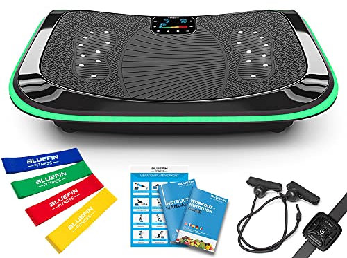 4D Vibrationsplatte – Leistungsstark mit 3 leisen Motoren | Leicht zu bedienen | Magnetfeldtherapie Massage | Ultra Komfort – Curved Design | Vibration Oszillation