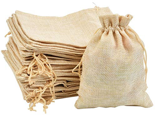 DODUOS 30 Stück Leinenbeutel mit Kordelzug 13 * 18 cm Jutebeutel Leinen Stoffbeutel Schmuckbeutel Geschenksäckchen, kleine Jutesäckchen zum Befüllen für Schmuck, Hochzeit, Party, Feiern, Weihnachten